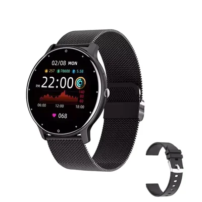 Smartwatch Lige Bw0223 Á Prova D´água Malha Preta.