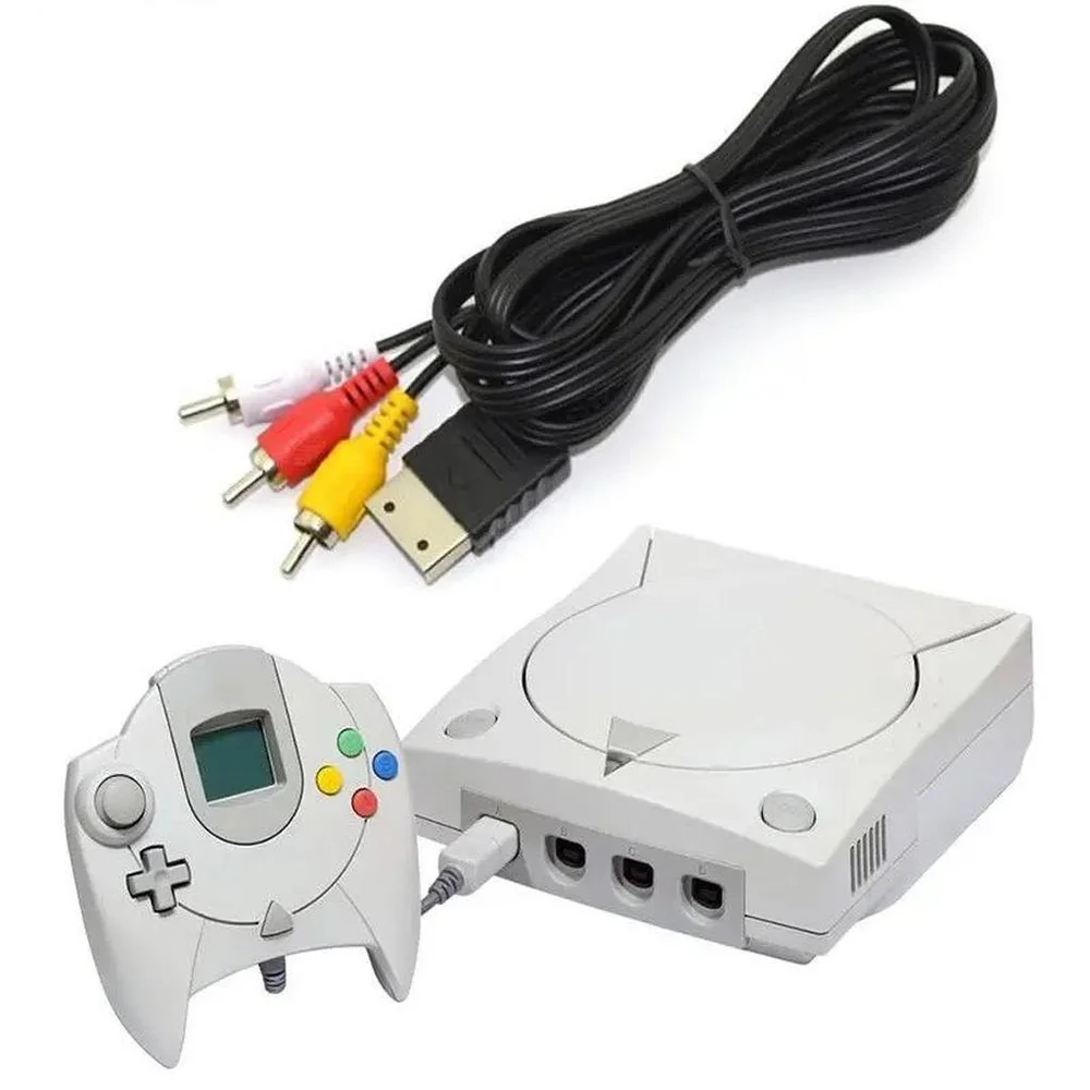 Imagem 3 de 5 do produto Cabo Av Rca Para Dreamcast / Cabo 3 Cores Para Sega Dreamcast