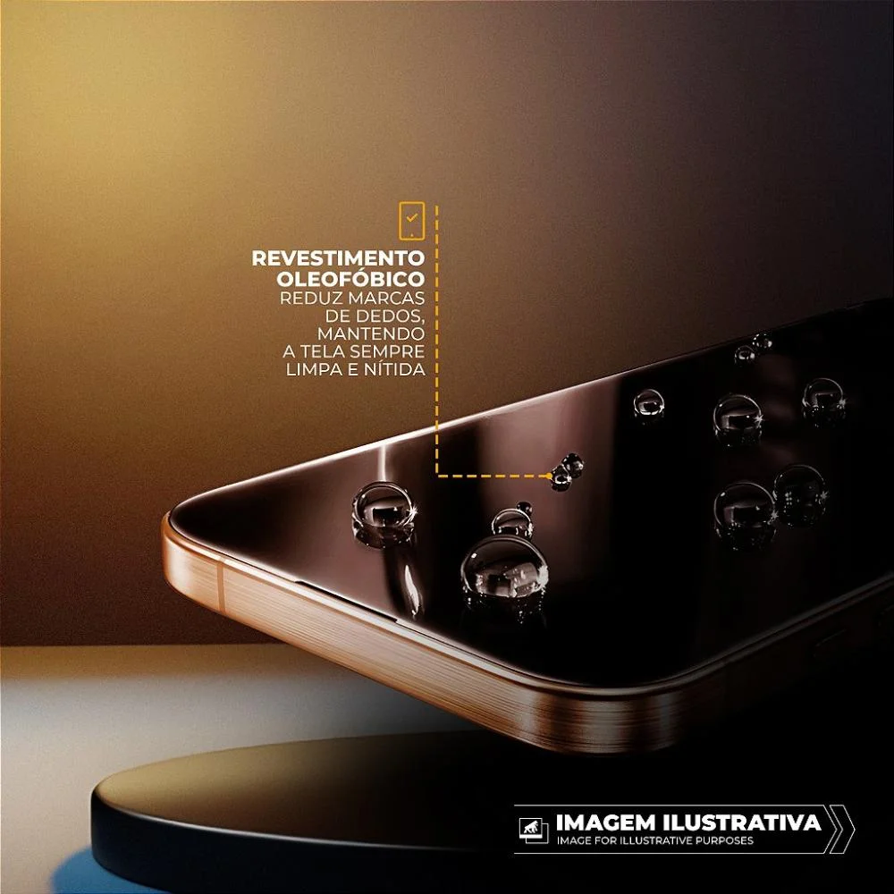Imagem 4 de 5 do produto Película Para Iphone 15 Pro Com Aplicador - Survivor Privacidade - Gshield