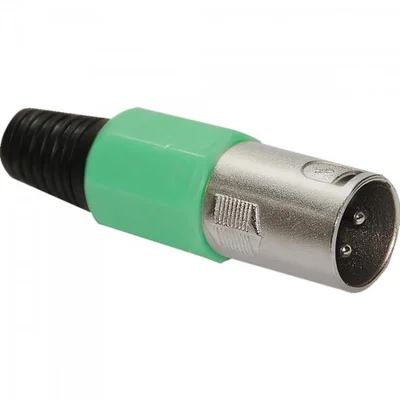 Conector Cannon Macho Plastico Pgcn0009 Verde Storm