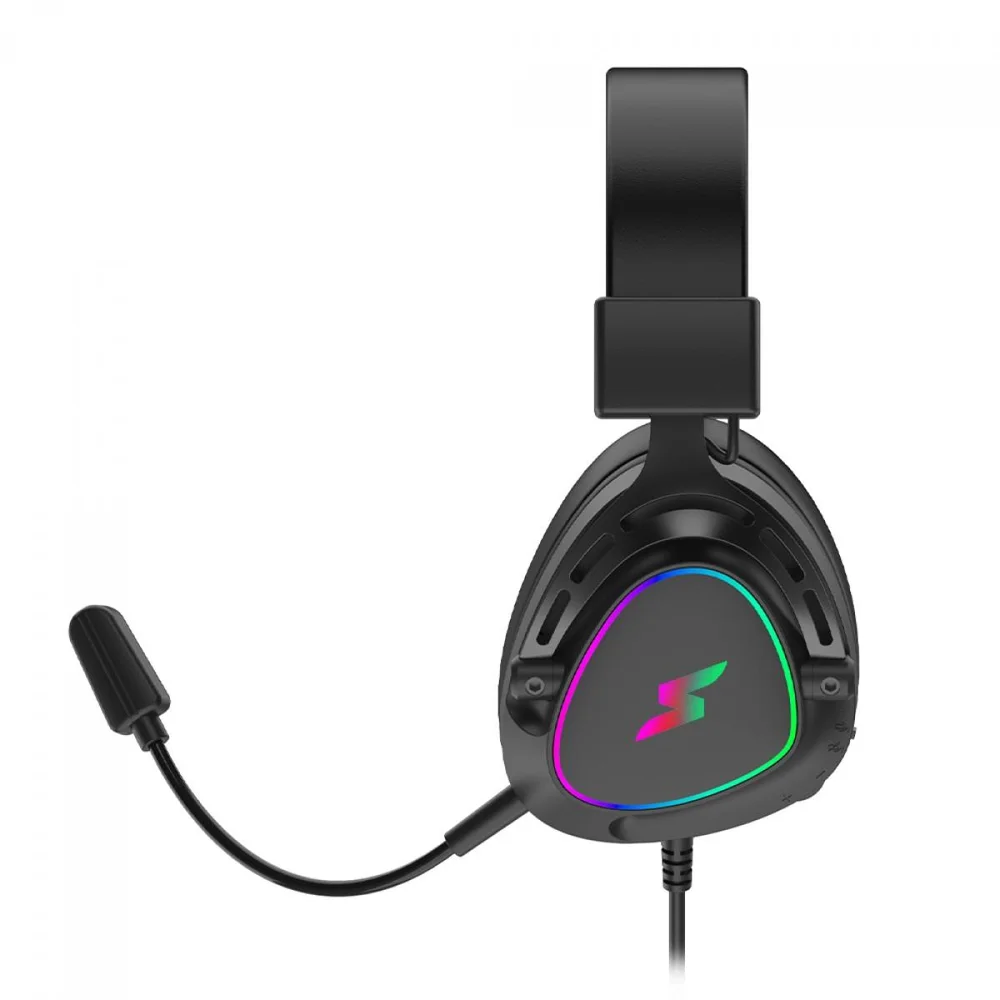 Imagem 2 de 5 do produto Headset Gamer Superframe Sound, Surround 7.1, Drivers De 50mm, RGB, Usb, Black, Sf-hs-sd7cr3b