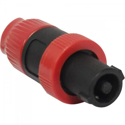 Conector Speakon De Linha Macho 4 Polos Pgsp0003 Preto/vermelho Storm