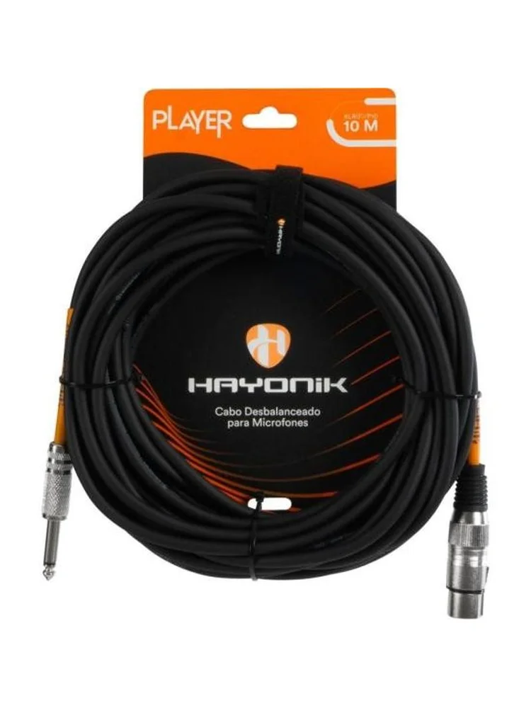 Imagem 3 de 5 do produto Cabo Para Microfone Player Xlr(f) X P10 10m Preto Hayonik