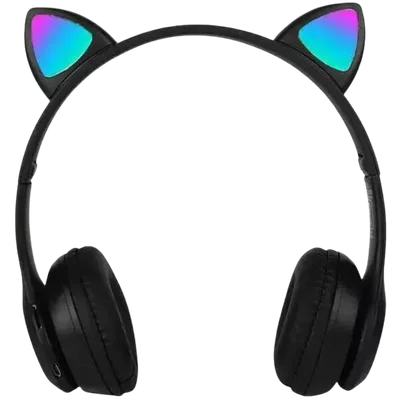 Cópia - Fone Bluetooth Orelha De Gato LED Colorido (preto)