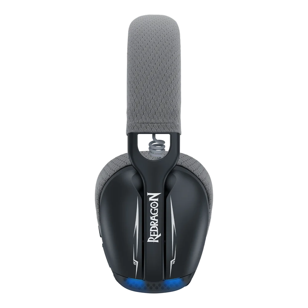 Imagem 2 de 5 do produto Headset Gamer Redragon Skuld Pro, Bluetooth, LED Azul, 40mm, Preto - H878bgn