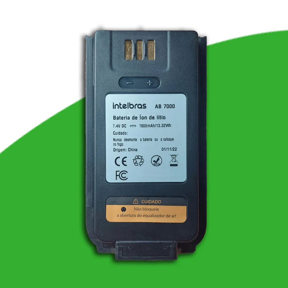 Imagem 2 de 5 do produto 3 Bateria Ab7000   Radiocomunicador Intelbras Rpd7000