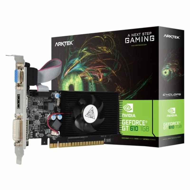 Placa De Vídeo Arktek Cyclops Gaming 1gb Geforce Gt610 Ddr3 - Akn610d3s1gl1 Placa De Vídeo Arktek Cyclops Gaming 1gb Geforce Gt610 Ddr3 - Akn610d3s1gl1