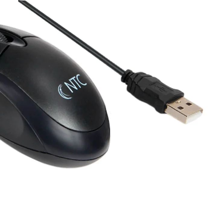 Imagem 2 de 5 do produto Mouse Ntc Office Ambidestro 3 Botões C/fio 1000dpi Preto