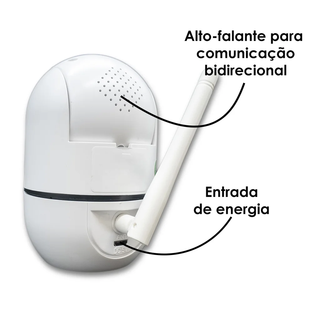 Imagem 2 de 5 do produto Mini Camera Segurança Robô Wifi Hd Onvif Noturna Orb772 Orbitronic