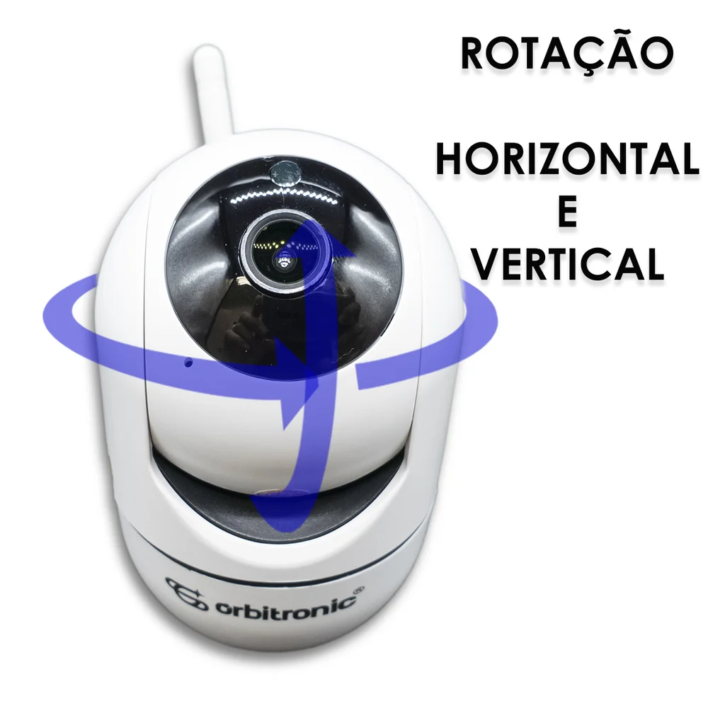 Imagem 3 de 5 do produto Mini Camera Segurança Robô Wifi Hd Onvif Noturna Orb772 Orbitronic