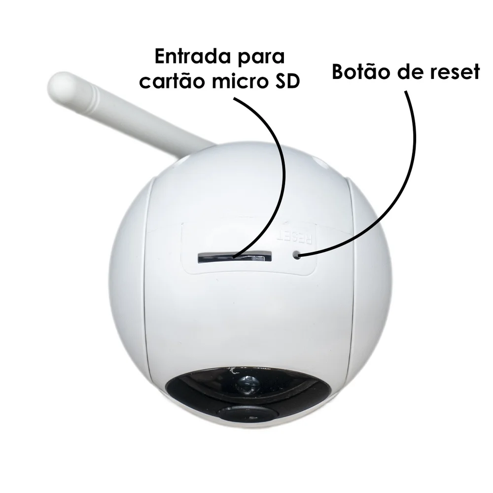 Imagem 4 de 5 do produto Mini Camera Segurança Robô Wifi Hd Onvif Noturna Orb772 Orbitronic