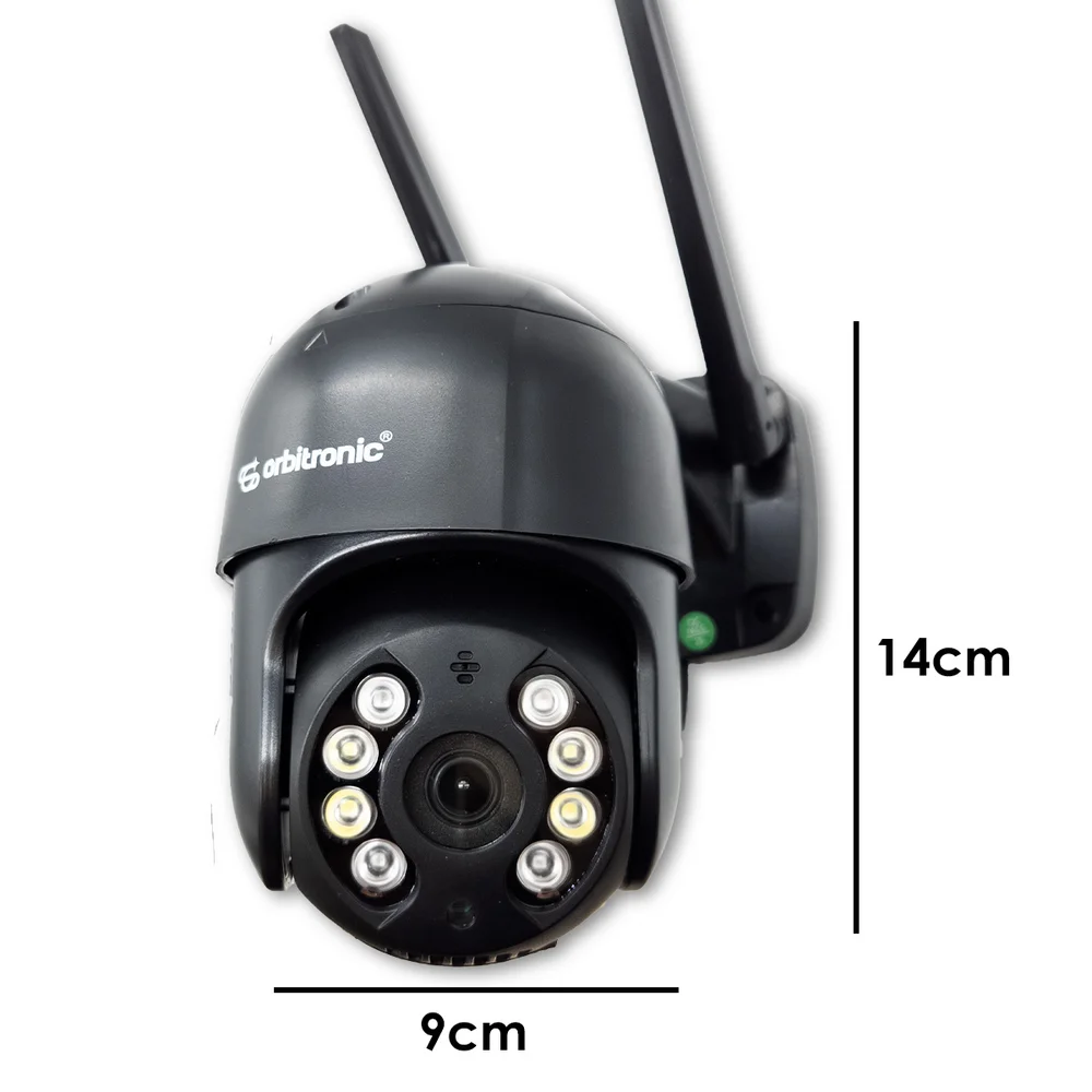 Câmera Externa Segurança Ip Infravermelho Wifi Hd Cor Preta Orb776black Orbitronic