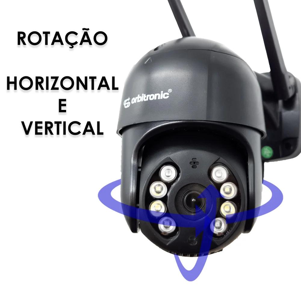 Câmera Externa Segurança Ip Infravermelho Wifi Hd Cor Preta Orb776black Orbitronic