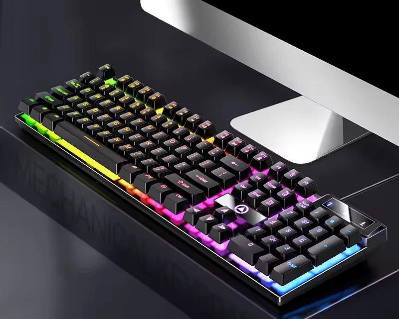 Teclado Mecânico Ergonômico Gamer RGB K500 - USB Teclado Mecânico Ergonômico Gamer RGB K500 - USB