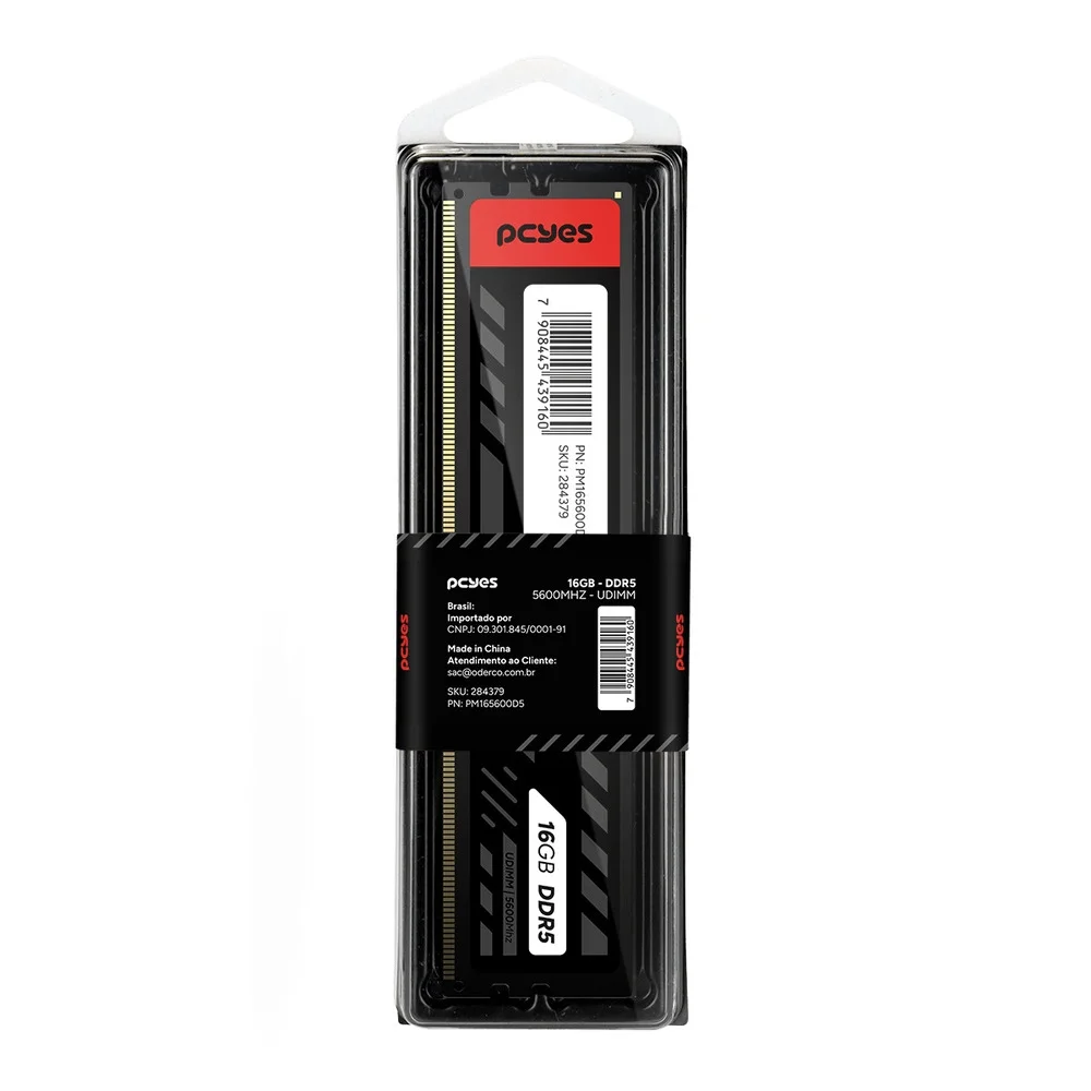 Imagem 5 de 5 do produto Memoria PCyes Udimm 16gb Ddr5 5600mhz Pm165600d5