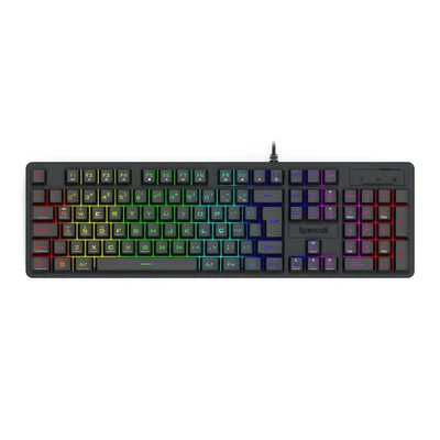 Teclado Usb Gamer Netherbane Rainbow Redragon Preto - K521-r Pt