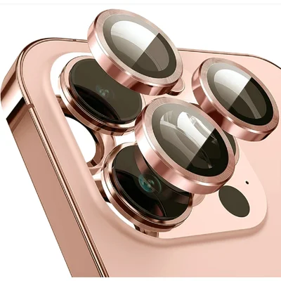 Kit Película Lente Para Câmera Liso Compatível Com Iphone 11 12 13 14 15 16 Pro Max Cor:rose;tamanho:iphone 16 Plus