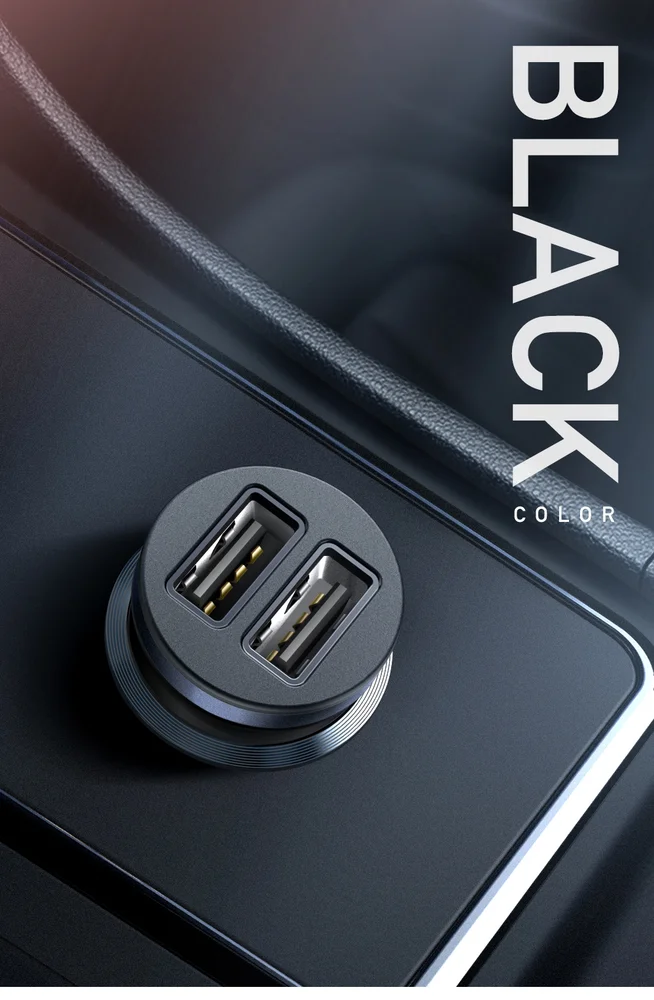 Imagem 5 de 5 do produto Adaptador E Carregador Veicular P/ Acendedor 2 X Usb 12w/5v