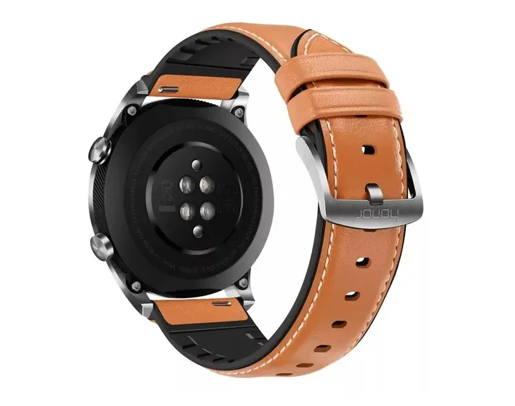 Imagem 4 de 4 do produto Smartwatch Honor Magic 1 Multiira Em Couro Marrom E Silicone, Tls-b19 - Mystic Silver