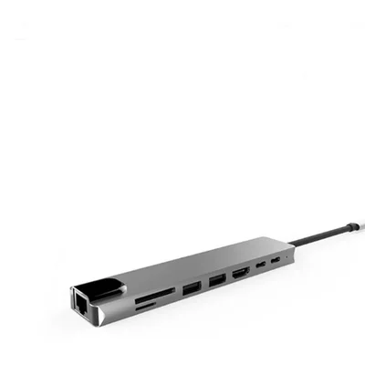 Hub Usb Type-c 8 Em 1 Com HDMI / Type-c / Usb 3.0 / Rj45