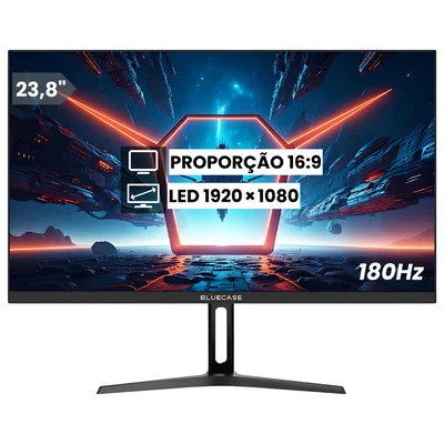 Monitor LED Gamer 23,8" 180hz via DP 1.4, IPS 1ms Full HD DisplayPort , AdaptiveSync Taurus Bluecase - BM24FFD1GW