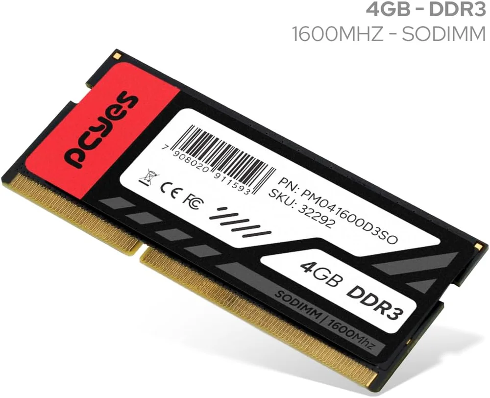 Imagem 3 de 4 do produto Memoria PCyes Sodimm 4gb Ddr3 1600mhz - Pm041600d3so