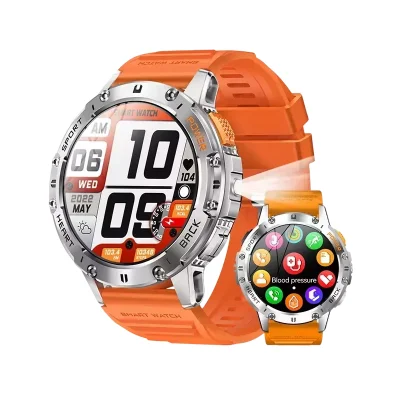 Smartwatch Lige Esportes Chamada Bluetooth À Prova D' Água Laranja