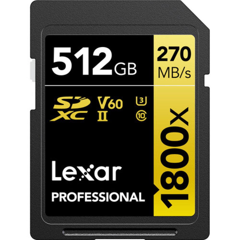Cartão Memória Lexar Sd Xc 512gb 270mb/s Gold Uhs-ii V60 Lsd1800512g-bnnng
