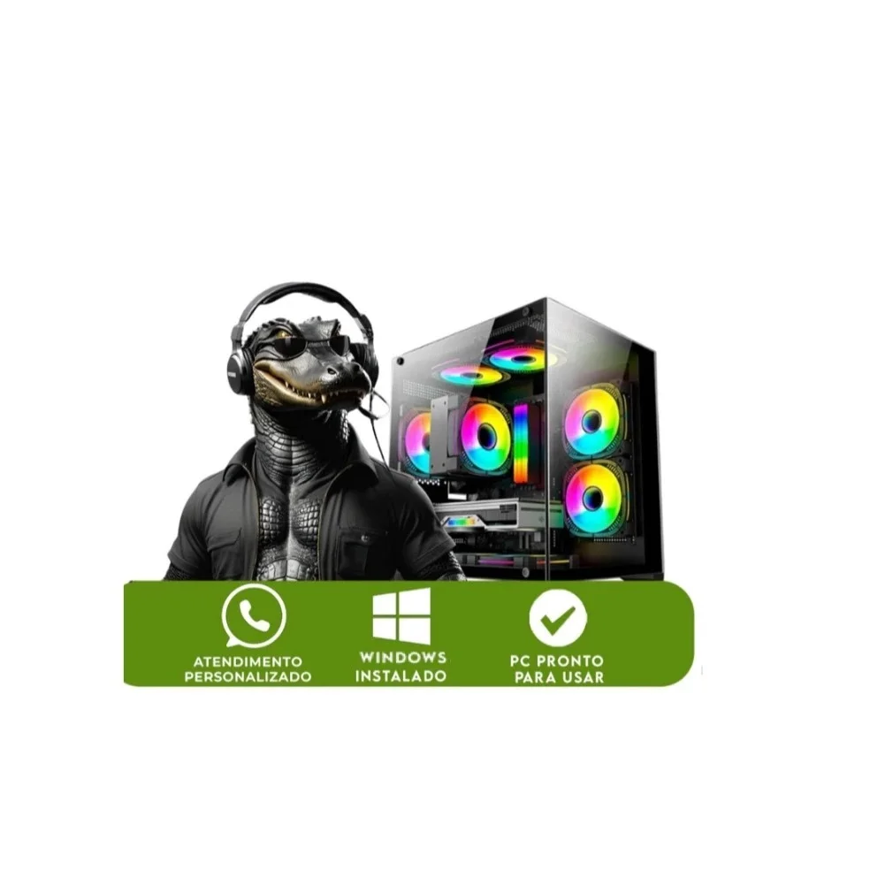 PC Gamer Alligator Shop Amd Ryzen 5 5500, Geforce RTX 4060 8GB, Memória 16gb Ddr4, SSD 480GB - view 4
