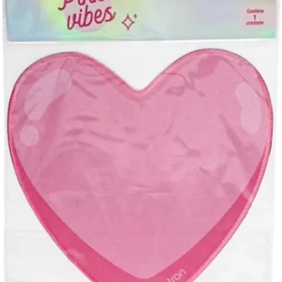 Mouse Pad Pink Vibes Coração Letron