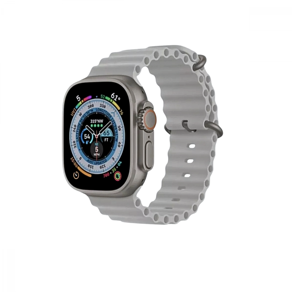 Smartwatch 49mm Nfc Ultra 8+, Gps, Chamadas E Monitoramento Cor:cinza