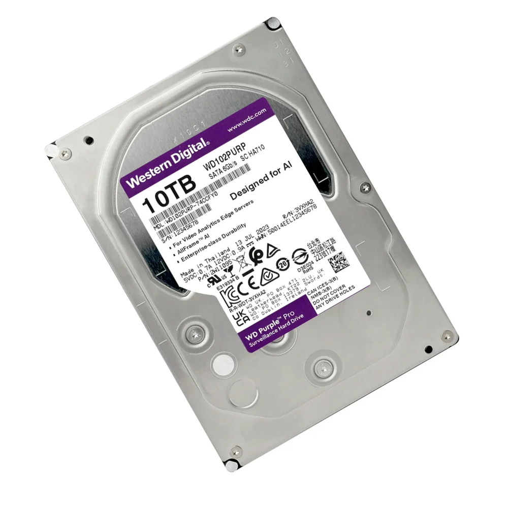Hd WD Purple Surveillance, 10tb, 3.5", 7200rpm, 512mb, Sata 6gb/s - Wd102purp