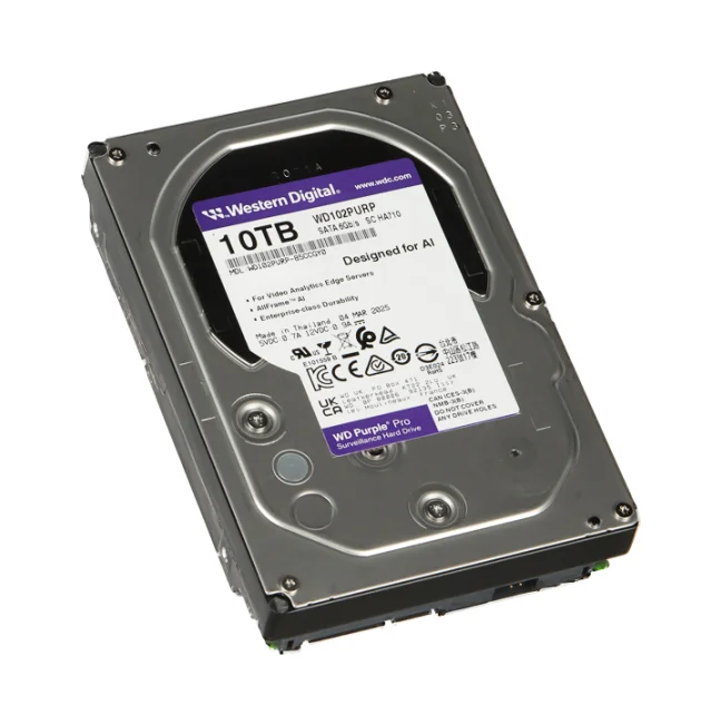 Hd WD Purple Surveillance, 10tb, 3.5", 7200rpm, 512mb, Sata 6gb/s - Wd102purp