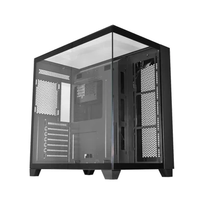 Gabinete Gamer K-mex Aquario Cg-04j1 Tiger Shark Atx Preto Sem Cooler