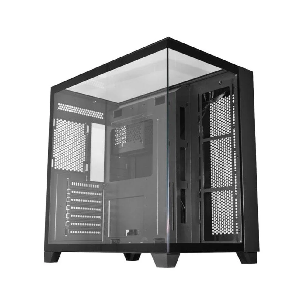 Gabinete Gamer K-mex Aquario Cg-04j1 Tiger Shark Atx Preto Sem Cooler