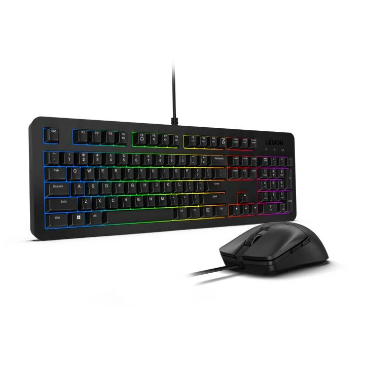 Kit Teclado E Mouse Com Fio Lenovo Legion Km310 RGB Gaming Padrão Americano