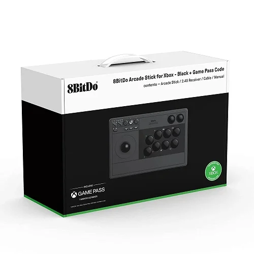 Imagem 3 de 5 do produto Controle 8bitdo Arcade Stick - 2.4ghz, Bluetooth, Usb-c - Para XBOX PC - Joystick E Gamepad - Preto