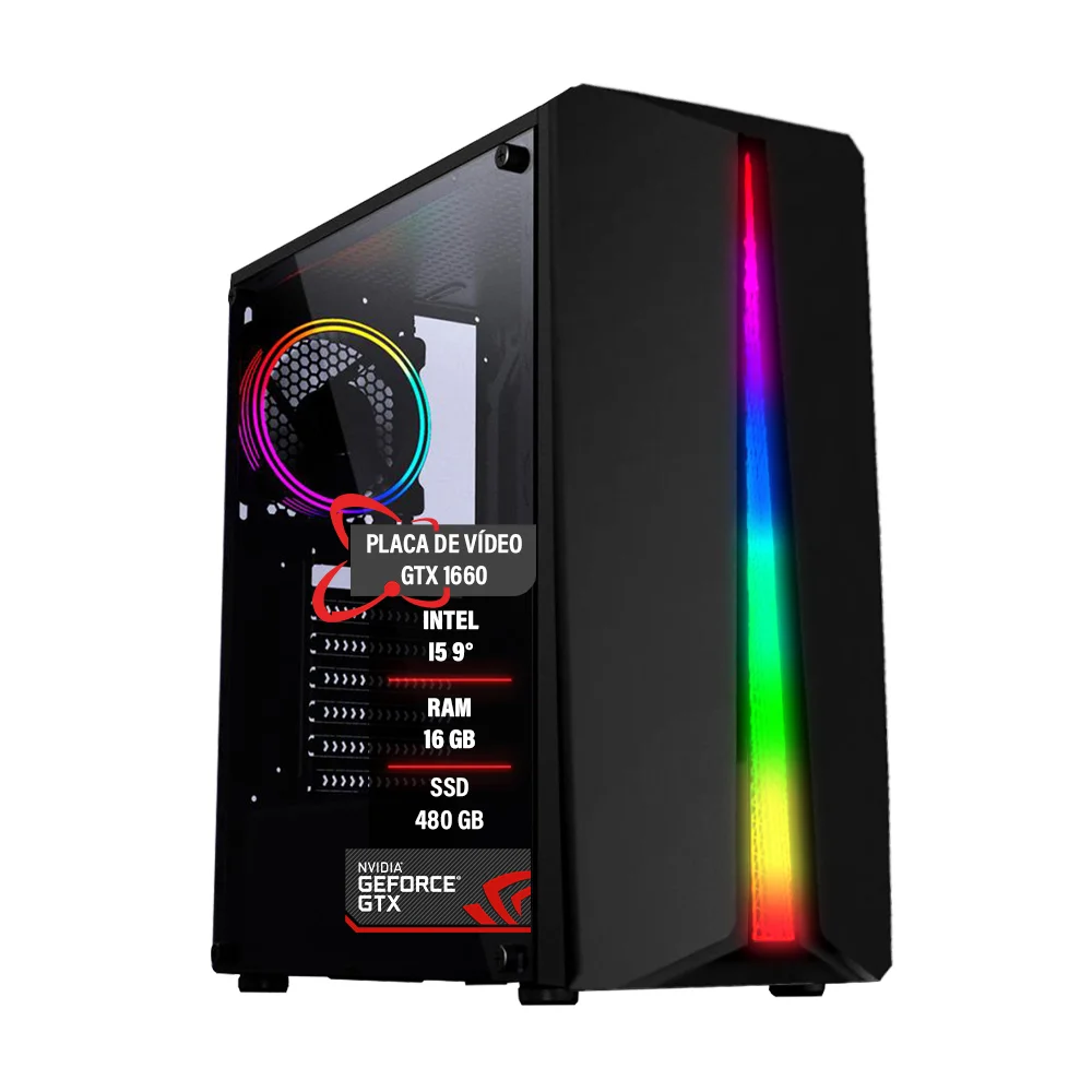 Cpu Gamer I5 9° Gtx1660 16gb Hd 1TB SSD 480GB