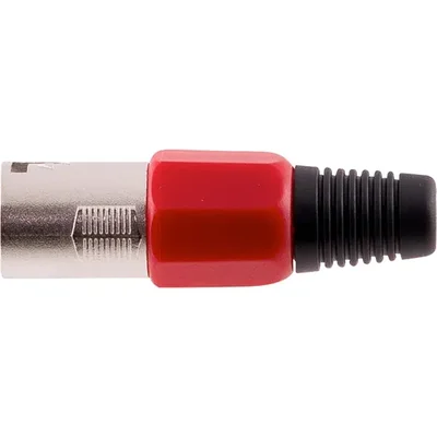 Conector Cannon Xlr Macho Pgcn0005, Plástico Vermelho Storm Pacote C/5 Unidades