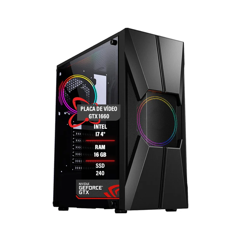 PC Gamer I7 4° Memória 16gb Ddr3 Gtx 1660 SSD 240GB