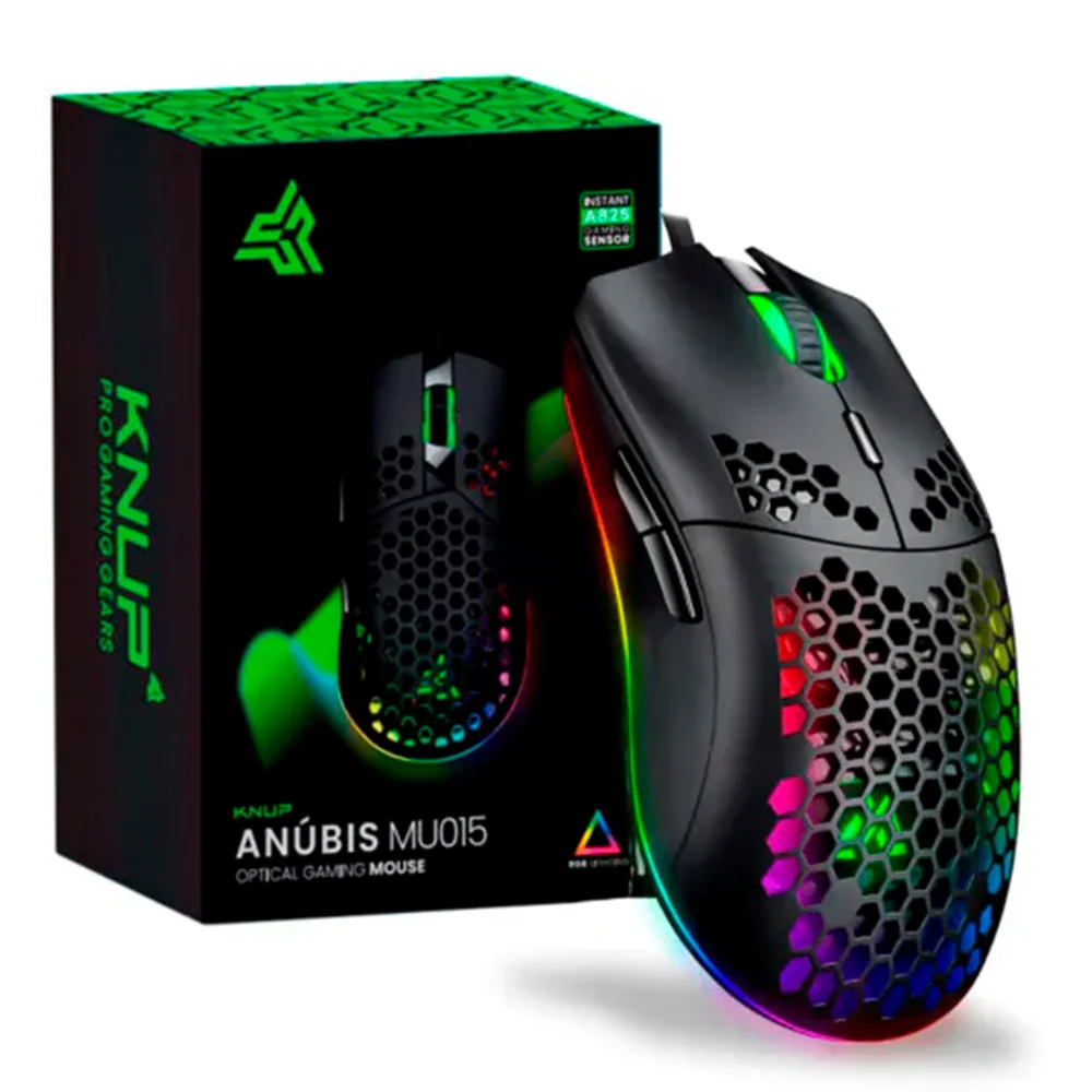 Imagem 3 de 5 do produto Mouse Gamer Anúbis 12800 Dpi 7 Botões LED RGB Knup - Kp-mu015