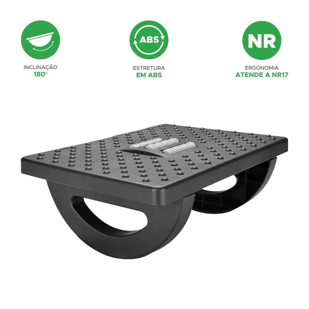 Imagem 2 de 5 do produto Apoio De Pé Descanso Ergonômico Com Massageador Escritório