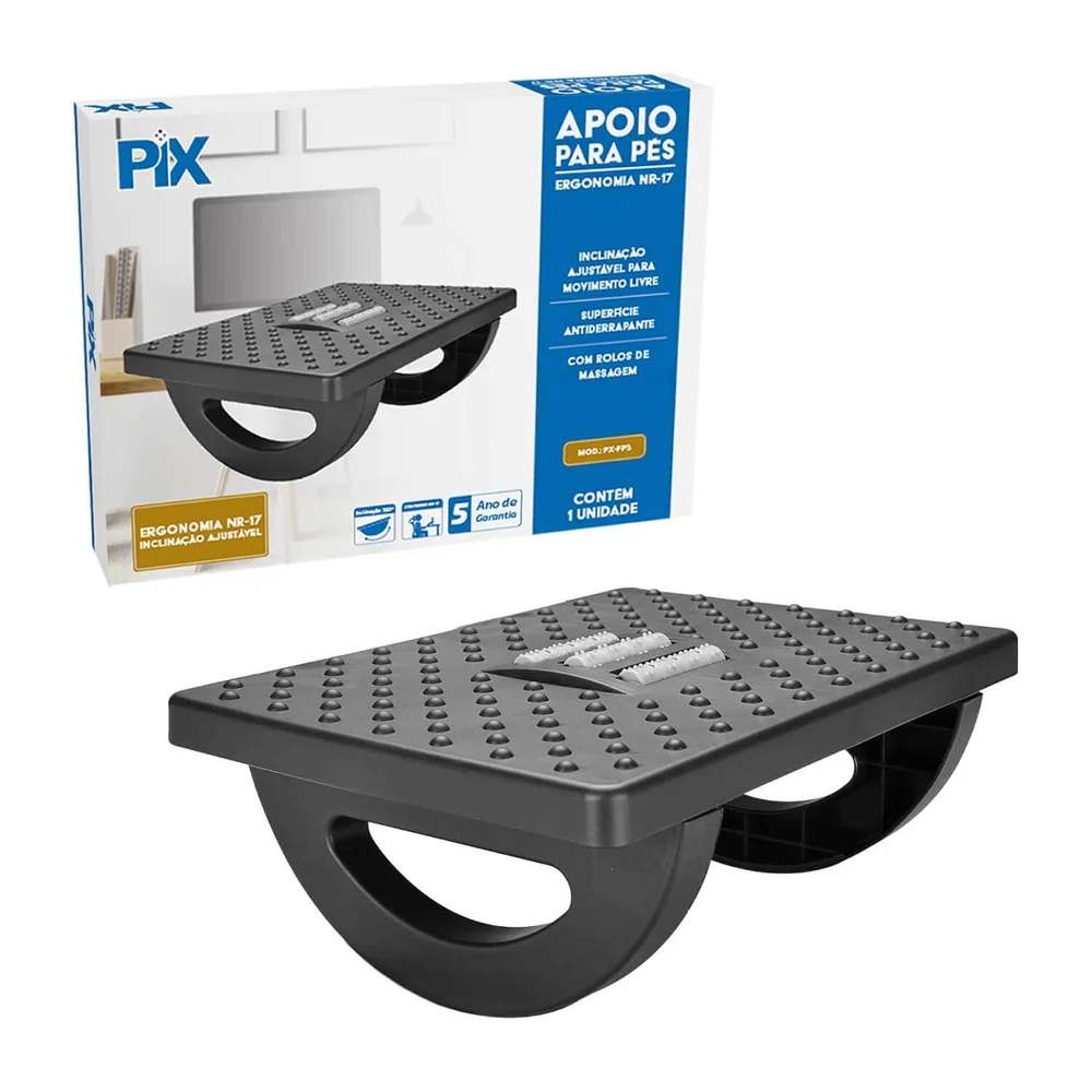 Imagem 5 de 5 do produto Apoio De Pé Descanso Ergonômico Com Massageador Escritório
