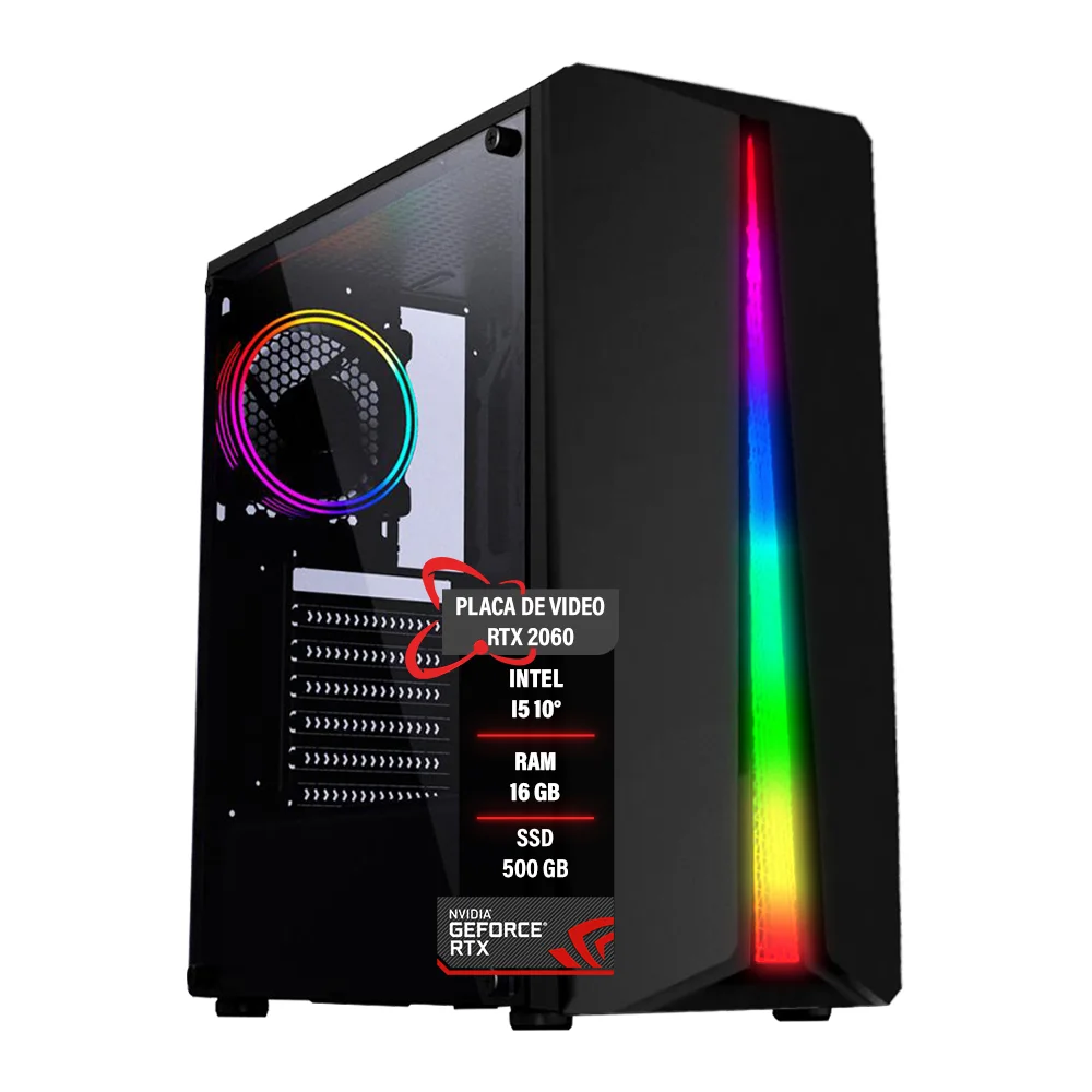 PC Gamer Intel Core I5 10° RTX 2060 16gb Ram SSD 500gb