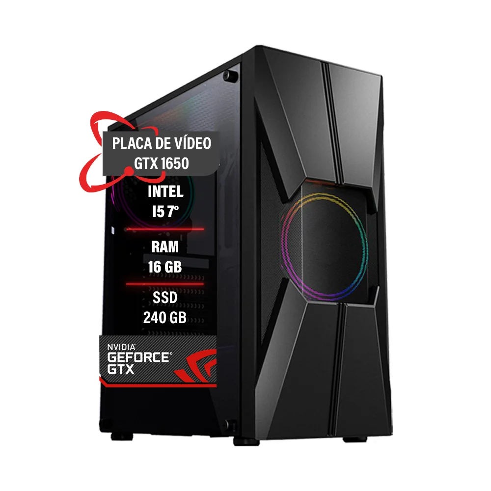 PC Gamer Intel Core I5 7° Gtx 1650 Memória 16gb SSD 240GB