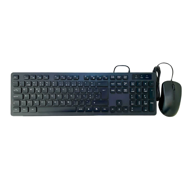 Imagem 2 de 4 do produto Kit Teclado e mouse Usb Layout Português De Portugal