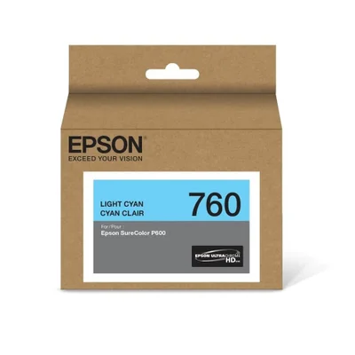 Cartucho De Tinta Epson T760520 Ultrachrome Light Cyan 26ml