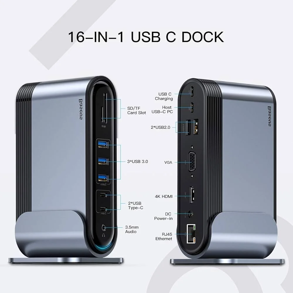 Imagem 2 de 5 do produto Hub Usb-c Baseus 16 Em 1 Dockstation