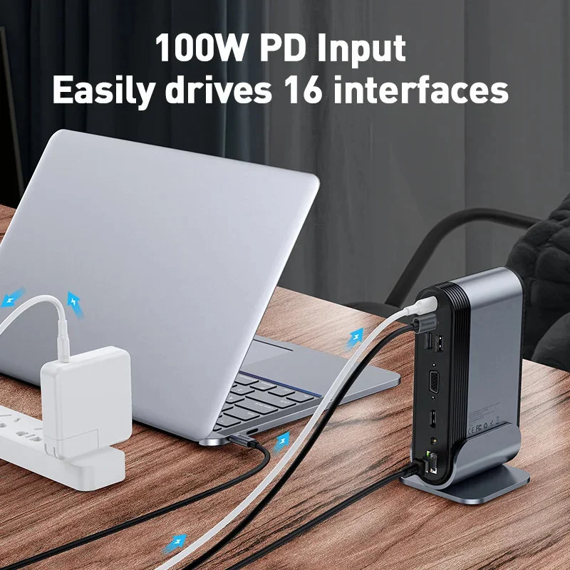 Imagem 3 de 5 do produto Hub Usb-c Baseus 16 Em 1 Dockstation
