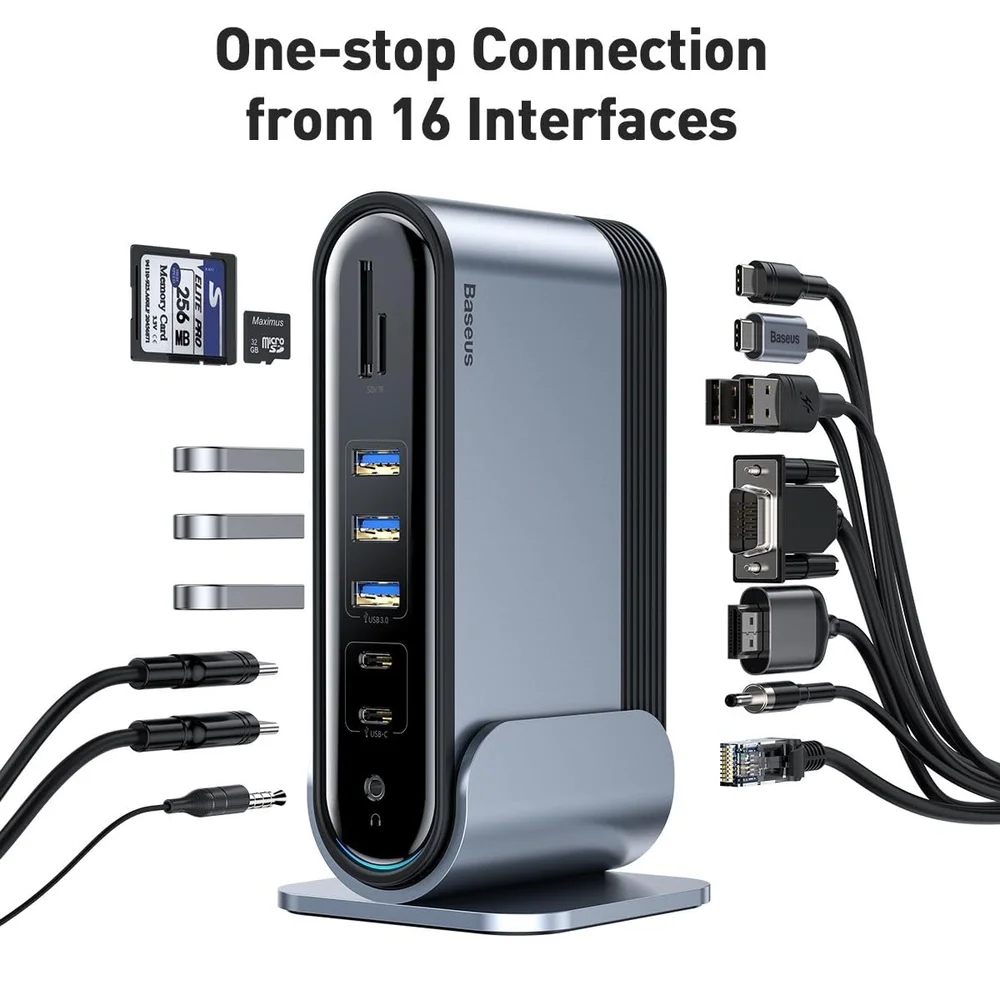 Imagem 5 de 5 do produto Hub Usb-c Baseus 16 Em 1 Dockstation